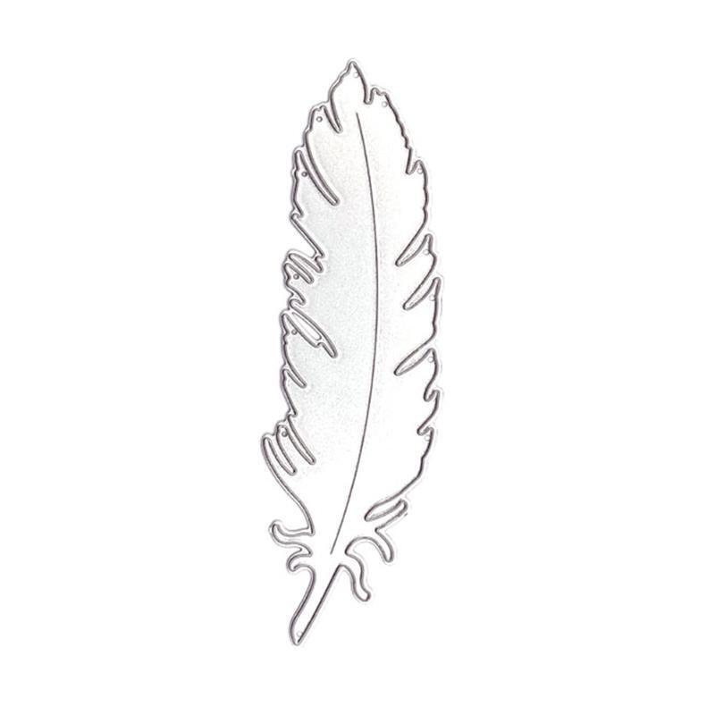 Feather Metal Cutting Dies Stencil DIY Scrapbook Album Paper Card Template Mold