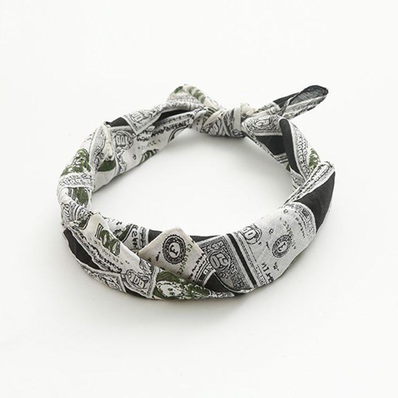 Hip Hop Money Bandana Hair Scarf Wrist Wrap Head Square Scarves Handkerchief