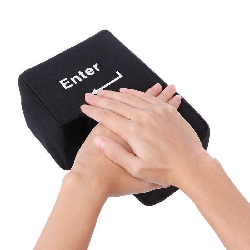 Big Enter Supersized Key USB Pillow Office Desktop Travel Nap For Anti Stress