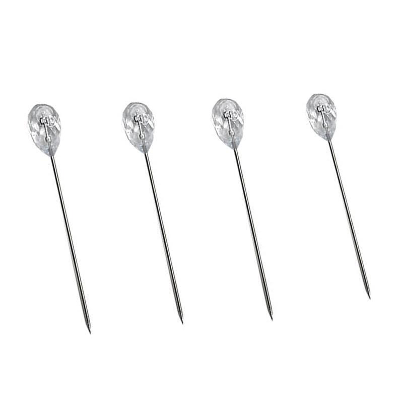 Diamond Crystal Head Sewing Pins 100pcs/box Straight Quilting Pin Crafting