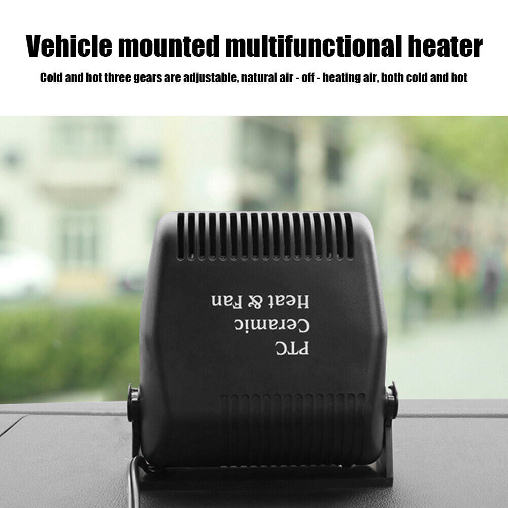 2 in 1 12V 150W Car Heater Demister Defroster Electric Cooling Heating Fan
