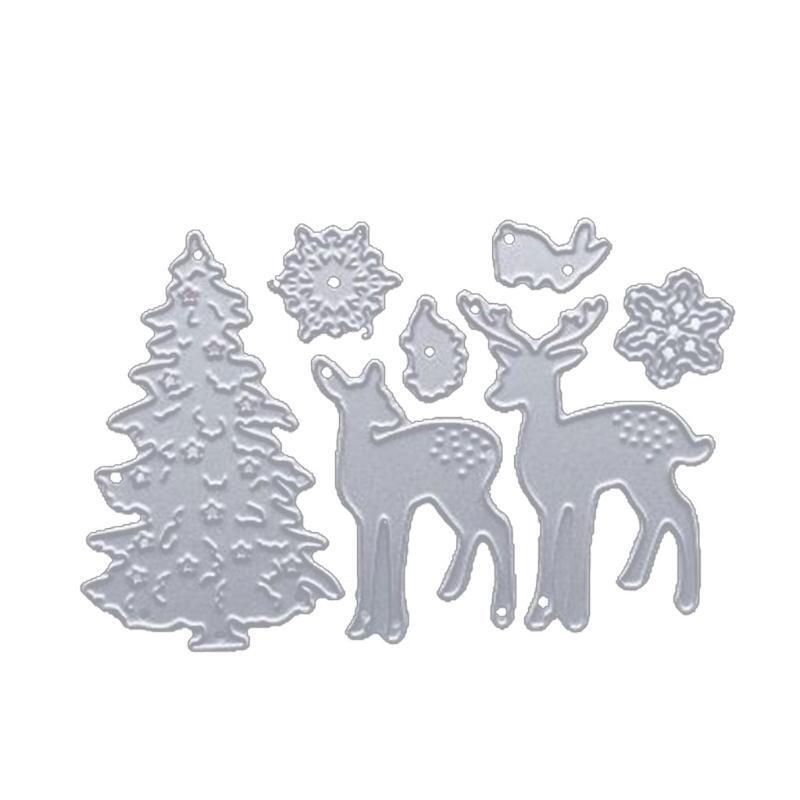 Christmas Tree Deer DIY Scrapbooking Carbon Steel Cutting Dies Photo Album Cards