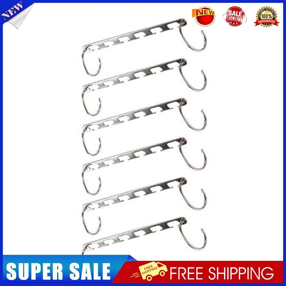 12pcs Stainless Iron Closet Hook Cloth Hanger Wardrobe OrganizerSpace Saver