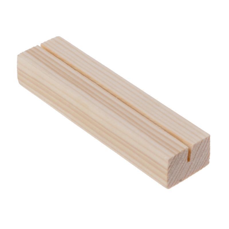 Simple Wood Place Card Holders Table Number Stands Sign Holders for Wedding Desk
