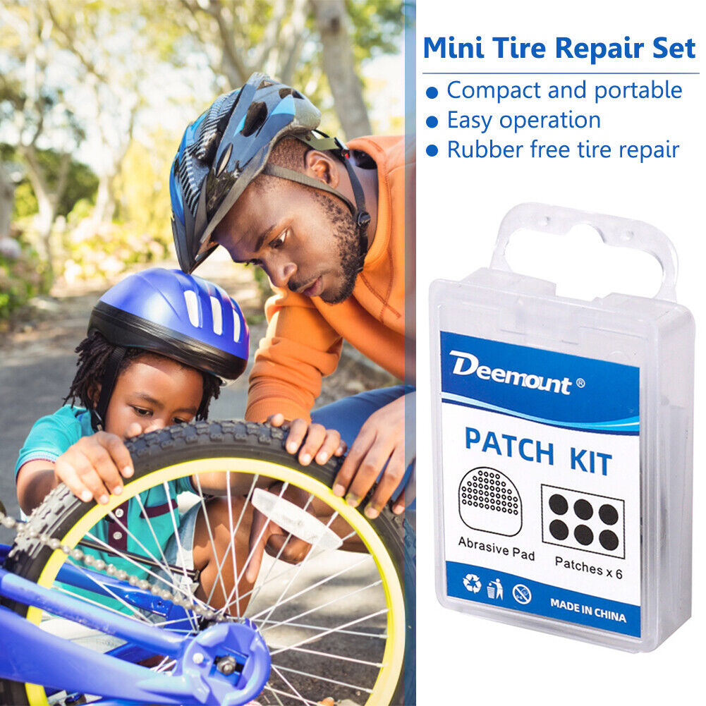 6x Bicycle Inner Tire Tyre Patch MTB Bike Glue Free Tyre Repair Tools Kits