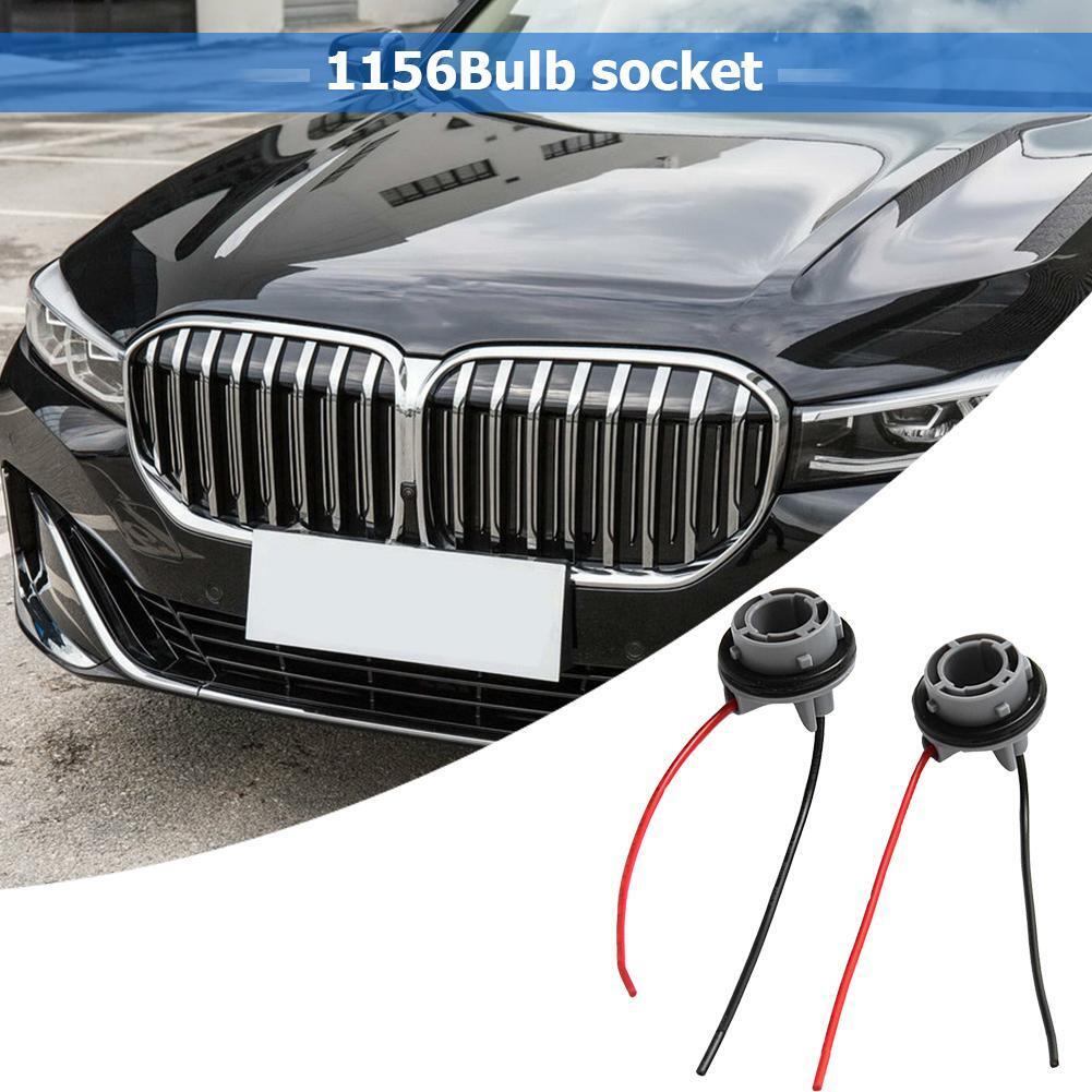 2pcs Car 1156 Bulb Holder Socket Adapter LED Side Light Wiring Connector