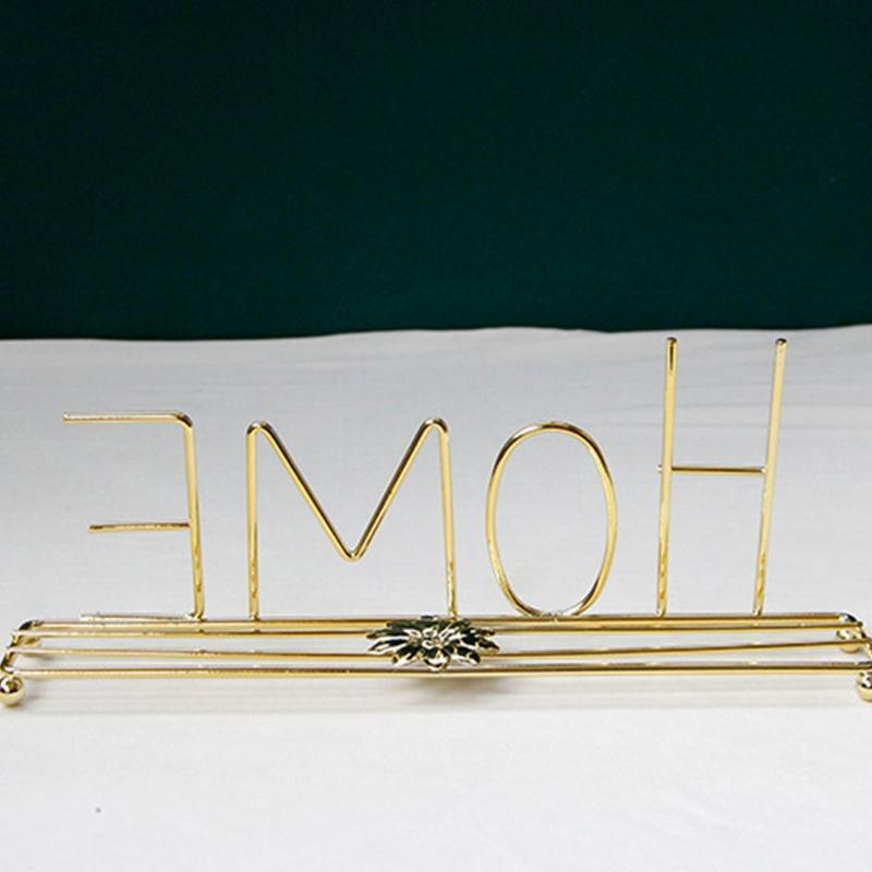 Modern Home Sign Metal Freestanding Letters Word Signs for Home Decoration Props