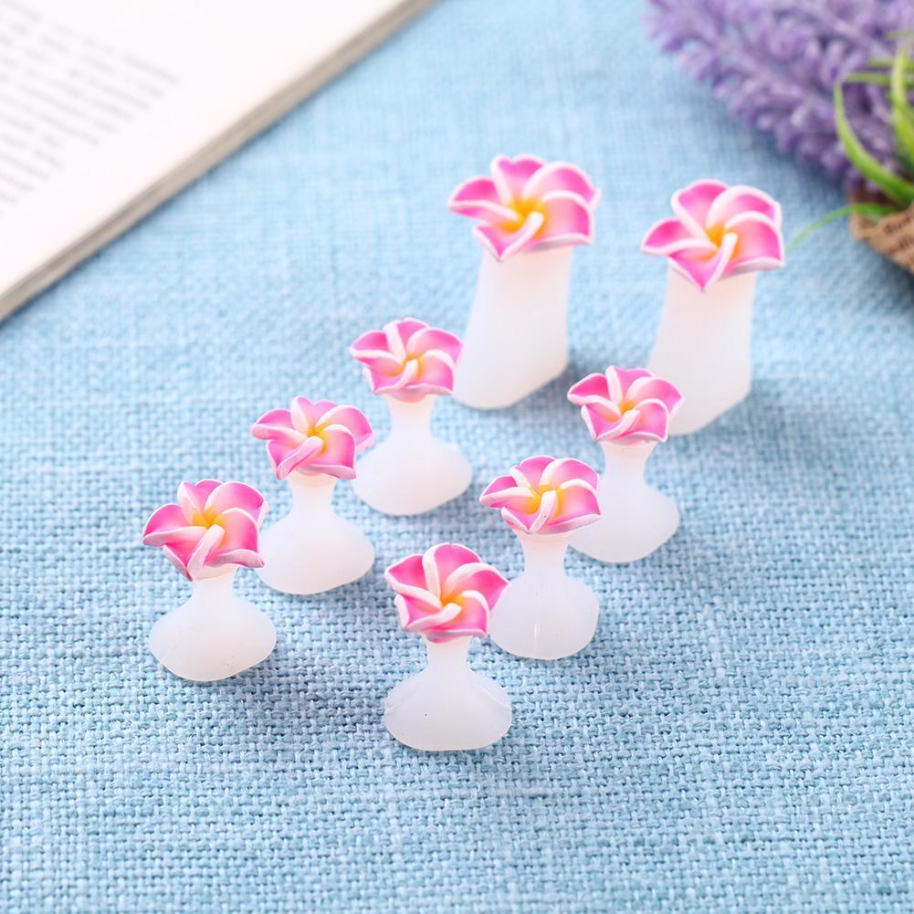 8pcs/set Silicone Toe Separator Salon Polish Manicure Pedicure Tool(Pink)