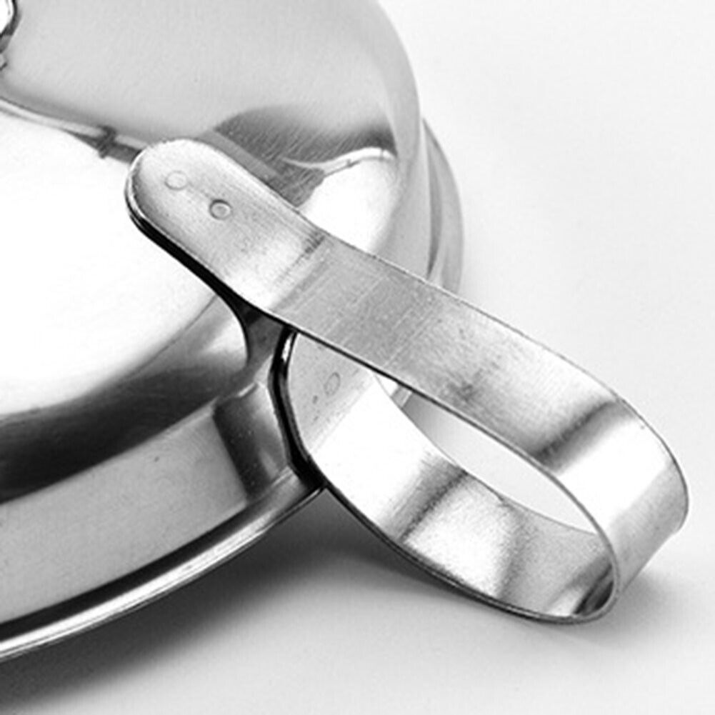 Wide Mouth Liquid Funnel Stainless Steel Canning Flask Hopper Filter (L)