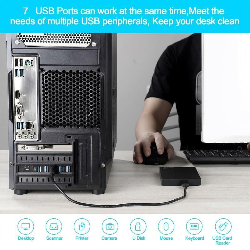 7 Ports USB 3.0 PCI Express Adapter Card Type C PCI-E Expansion PCIE USB 3.0 HUB