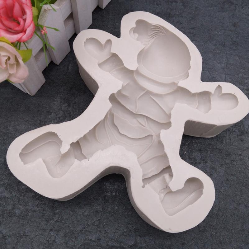 Christmas Santa Cookie Mould Silicone Mold Fondant Cake Decorating Bakeware Tool