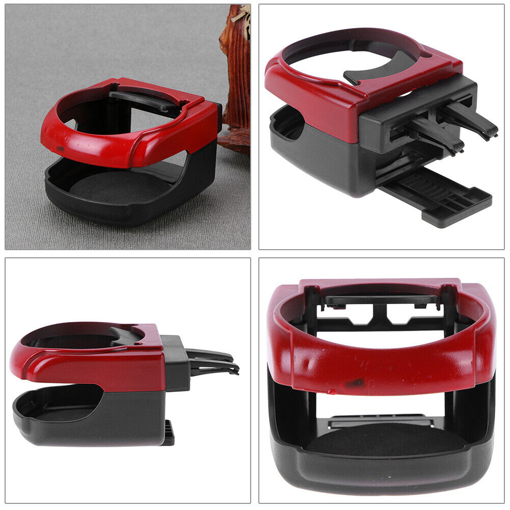 Car Truck Water Cup Holder Rack Air Vent Beverage Drink Bottle Stand (Red)
