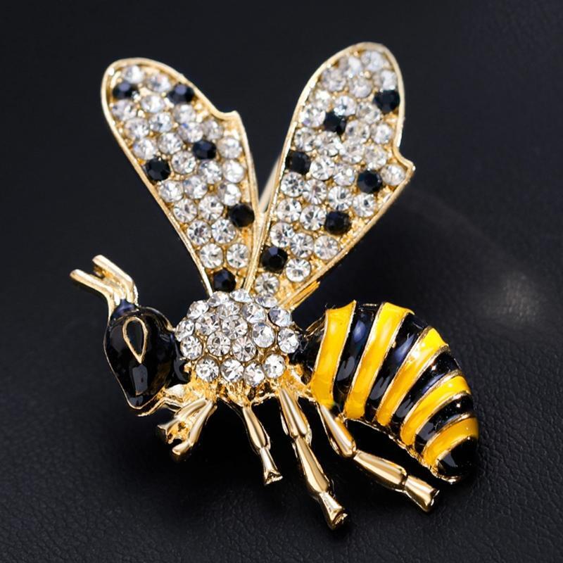 Insect Bee Brooch Pins Jewelry Women Rhinestone Gifts Enamel Fashion Decoration