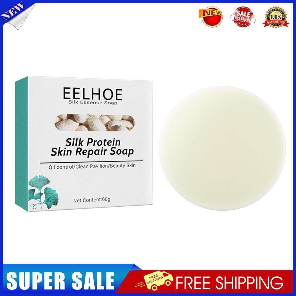 Silk Protein Soap Oil Control Face Deep Cleansing Pores Mites Acne Remover