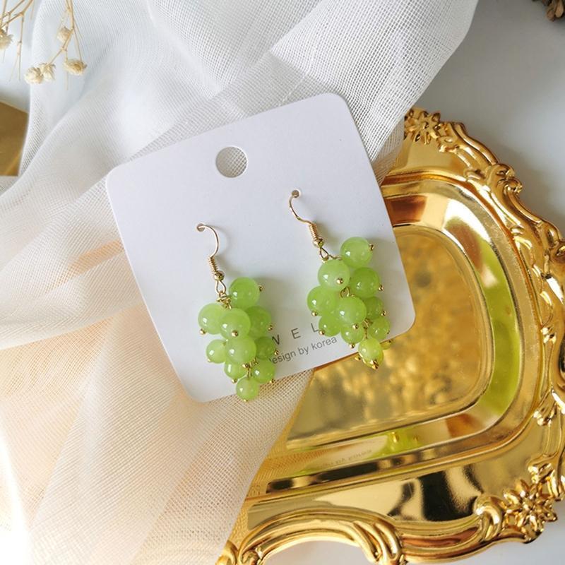 Fresh Grape Earrings Creative Lifelike Fruit Earrings for Women Girls Present