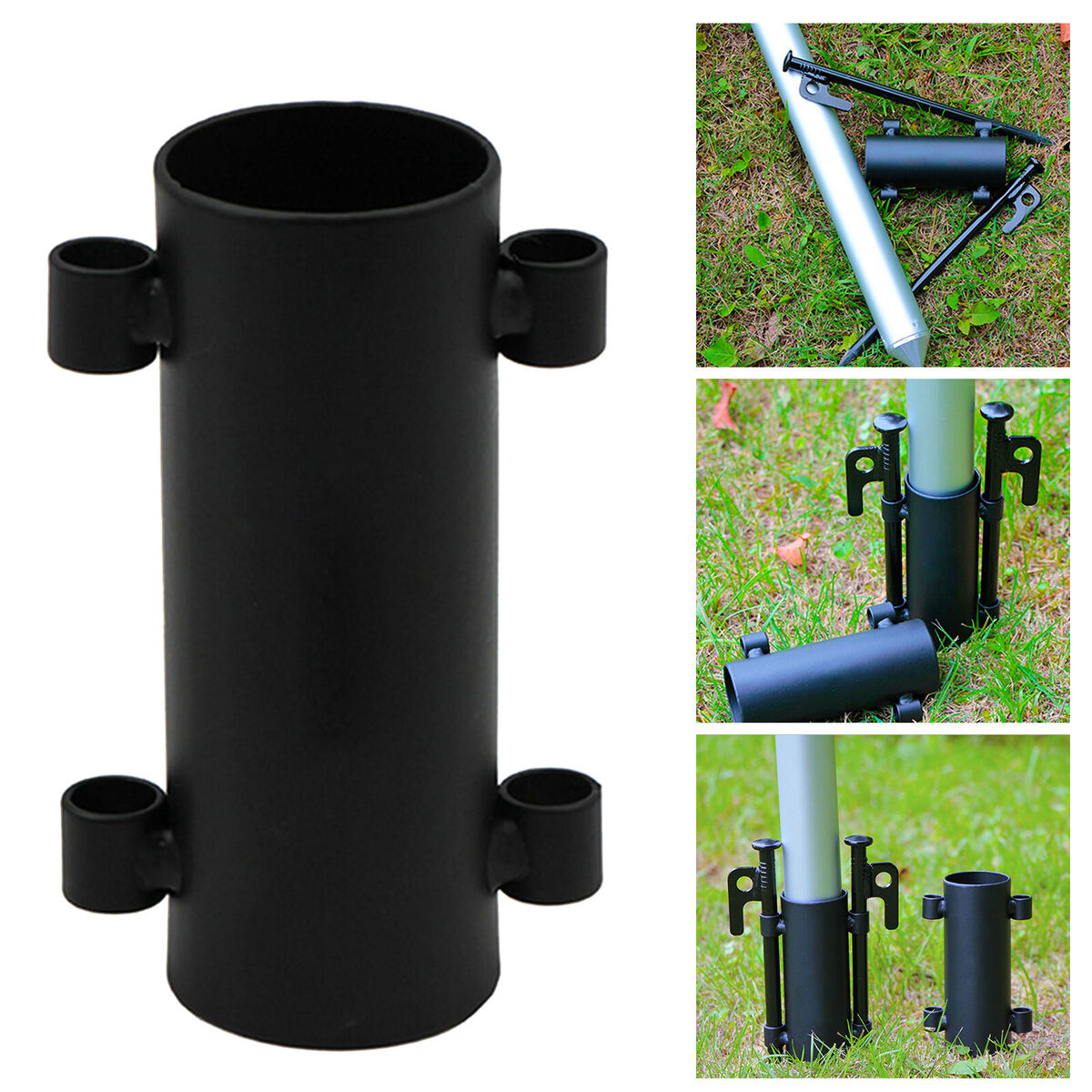 Tent Canopy Pole Holder Awning Rod Holder Support Windproof Fixed Tube