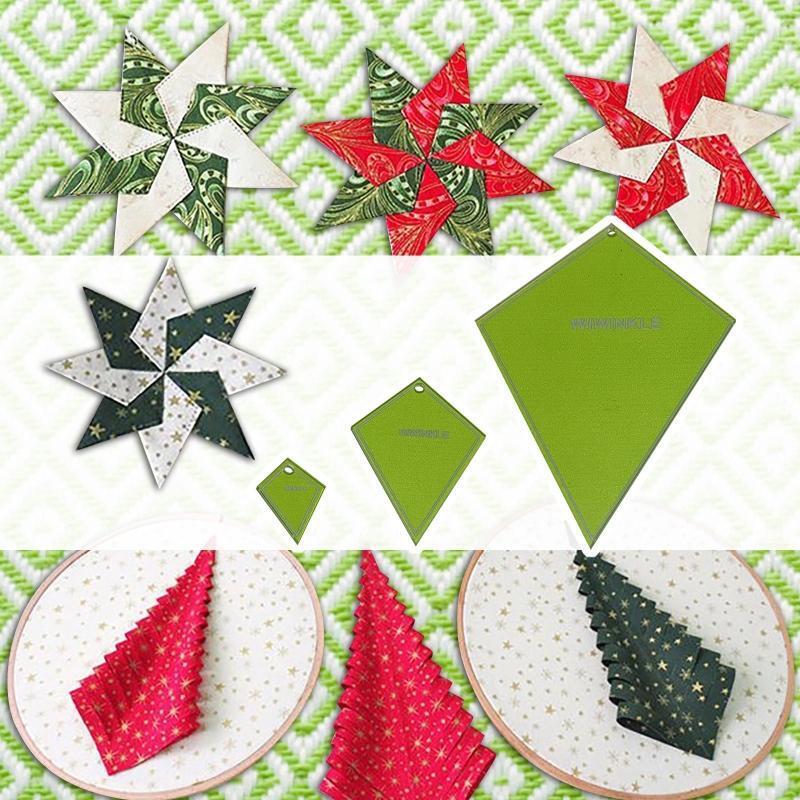Sewing Template Ruler Set Art DIY Tool for Pillow Quilt Coaster Cushion 3 Set