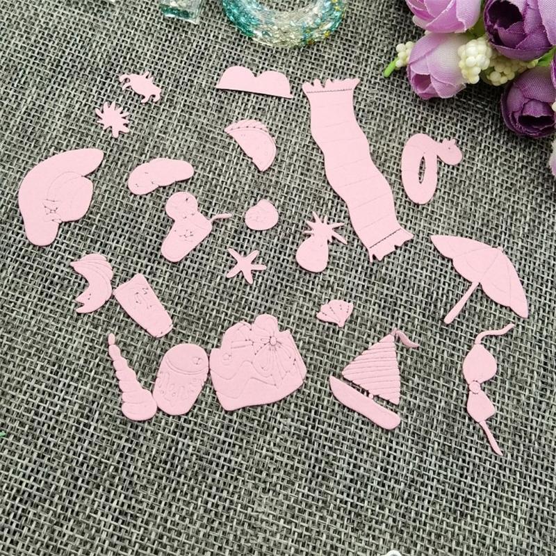 Beach Supplies Carbon Steel DIY Embossing Stencils Metal Frame Cutting Dies