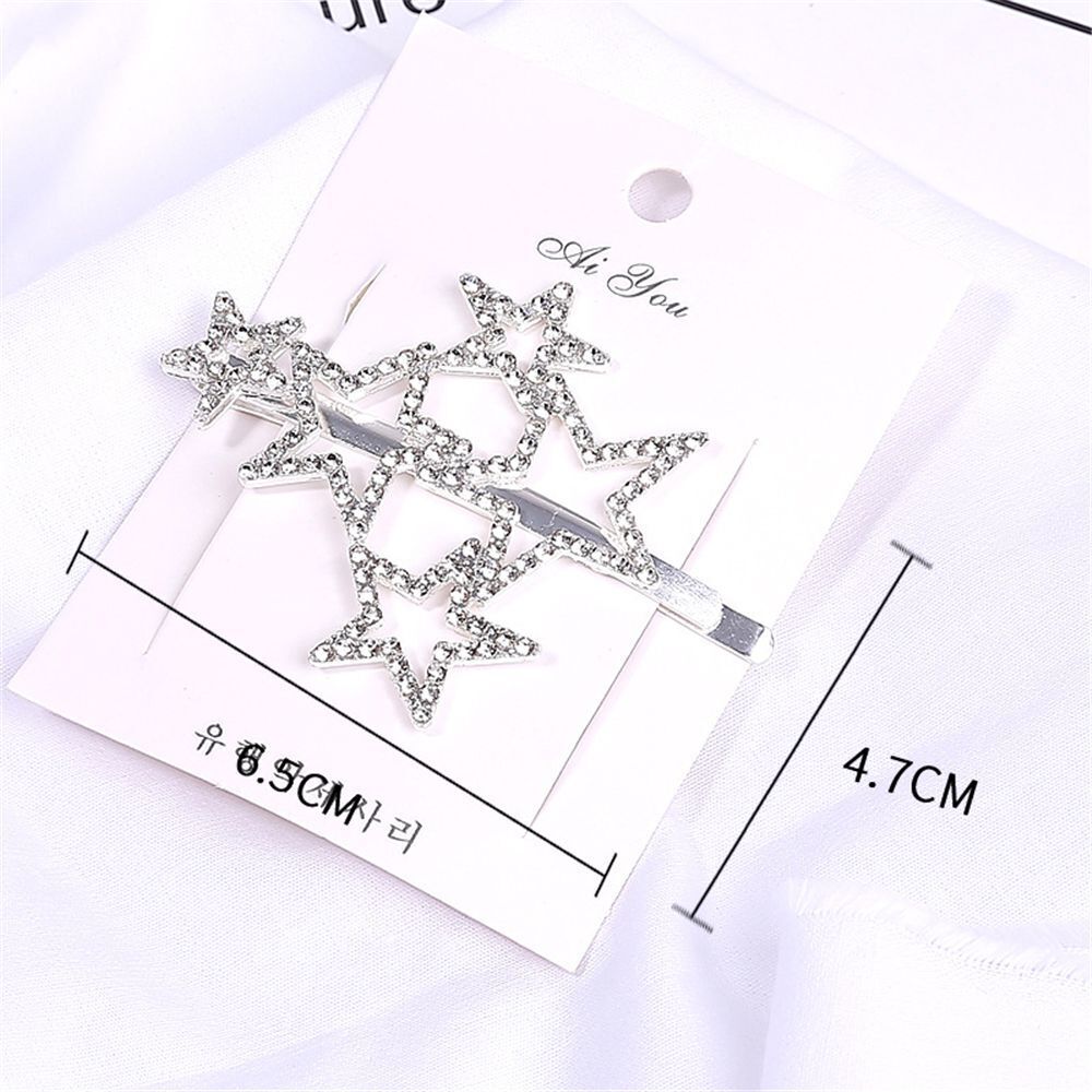 Hair Accessories Shiny Headwear Metal Hairgrip Rhinestone Crystal Hair Clip