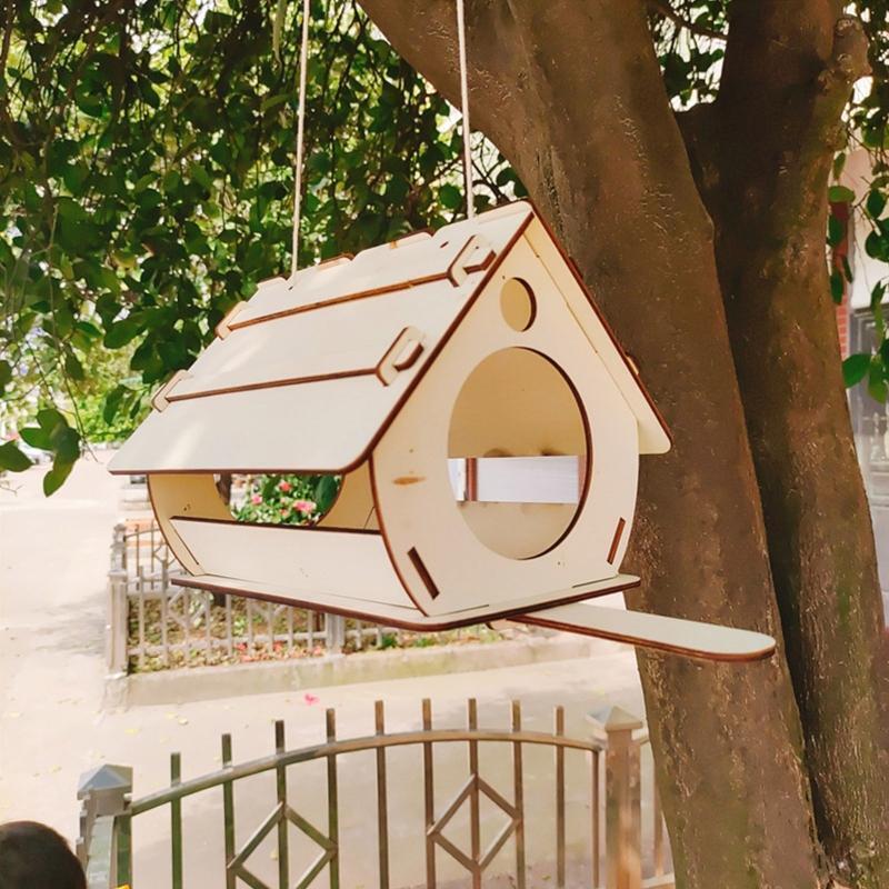 Bird House Kits to Build Wood Bird Feeder Birdhouse Outside Hanging Bird Nest