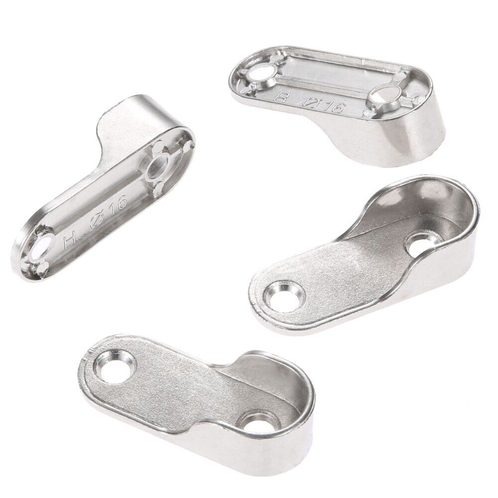 10Pcs Wardrobe Tube End Support Closet Rod Pole Bracket Thickening Holder 16mm