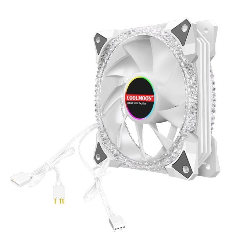 PC Cases Fans CPU Coolers,Colorful Radiators System 120mm Adjust RGB Cooling Fan