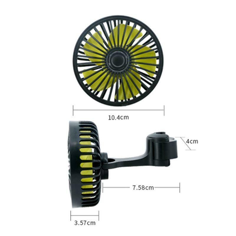 Car Back Rear Seat Headrest 3 Speed USB Fan Air Cooling Fan for SUV Truck Auto