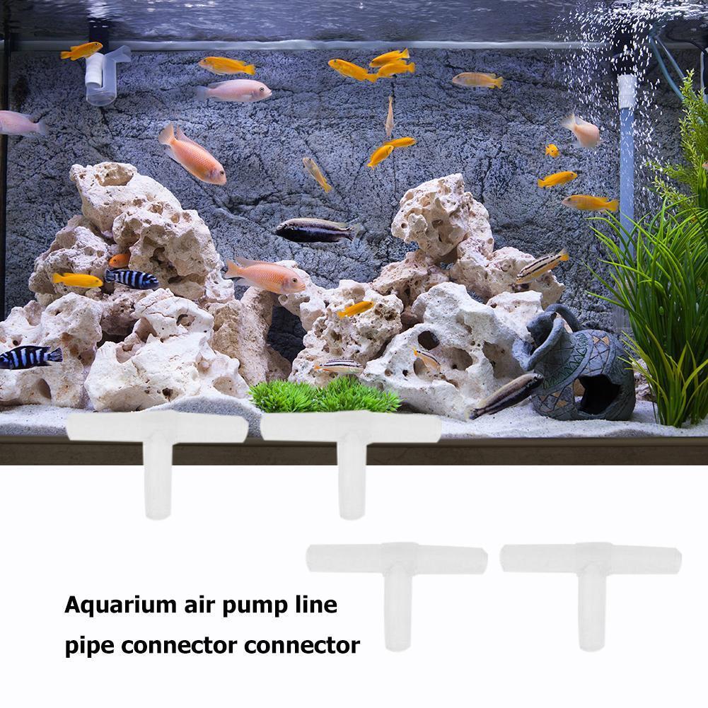 10pcs Aquarium Air Pump Line Tubing Joint Tee-Connectors Water Pipe Adapter