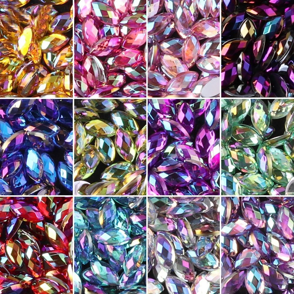 Face Body Adornment Horse Eye AB Rhinestone Crystal Gems Nail Decorations