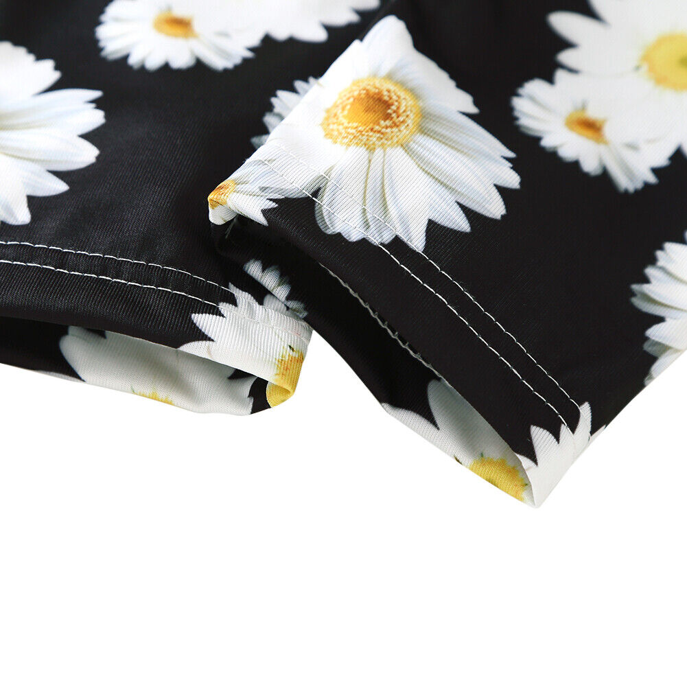 2pcs Family Matching Clothes Kids Tops Floral Print Pants (Daughter 19-24M)