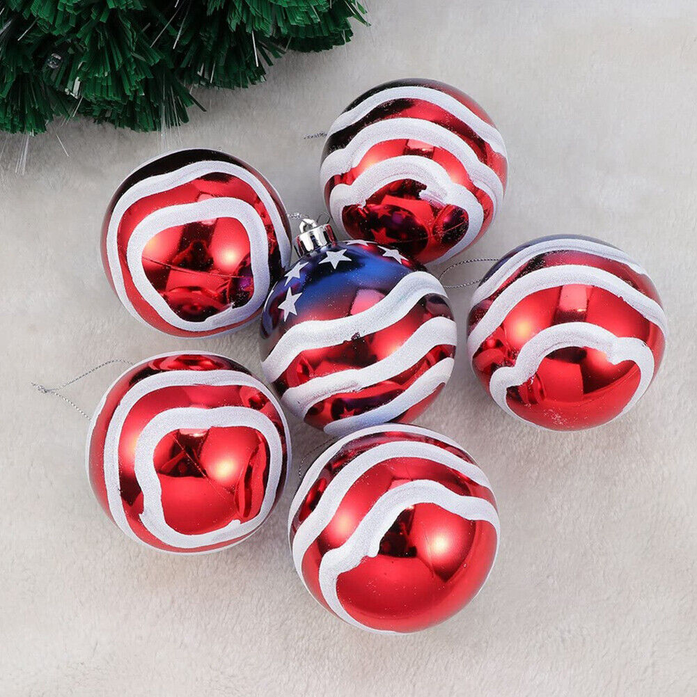 6pcs Independence Day Ball Hanging Ornament Christmas Party Home Decoration