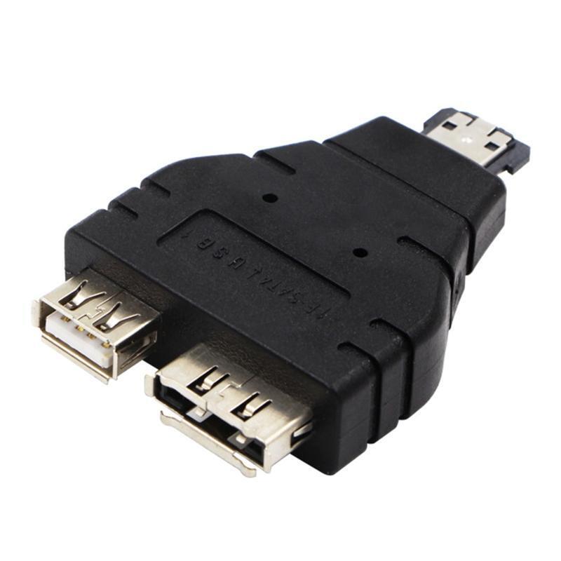 Power ESATA To ESATA+USB 2 in 1 Converter Connector Support 5V 12V for HDD Drive