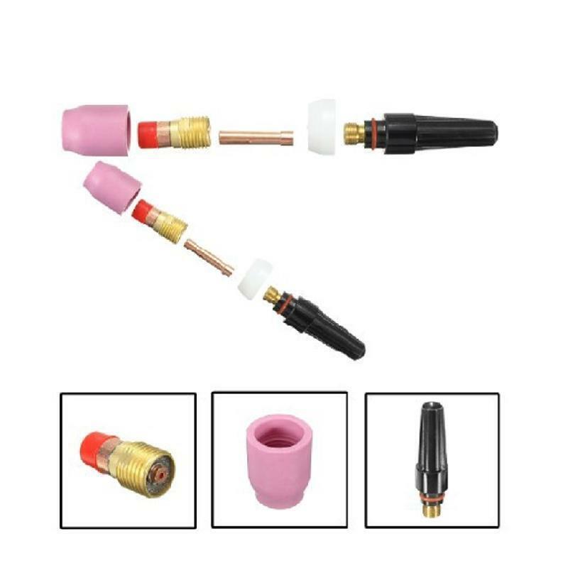 TIG Welding Torch Stubby Gas Lens Kit Collets Nozzles Back Cap for WP-17/18/26