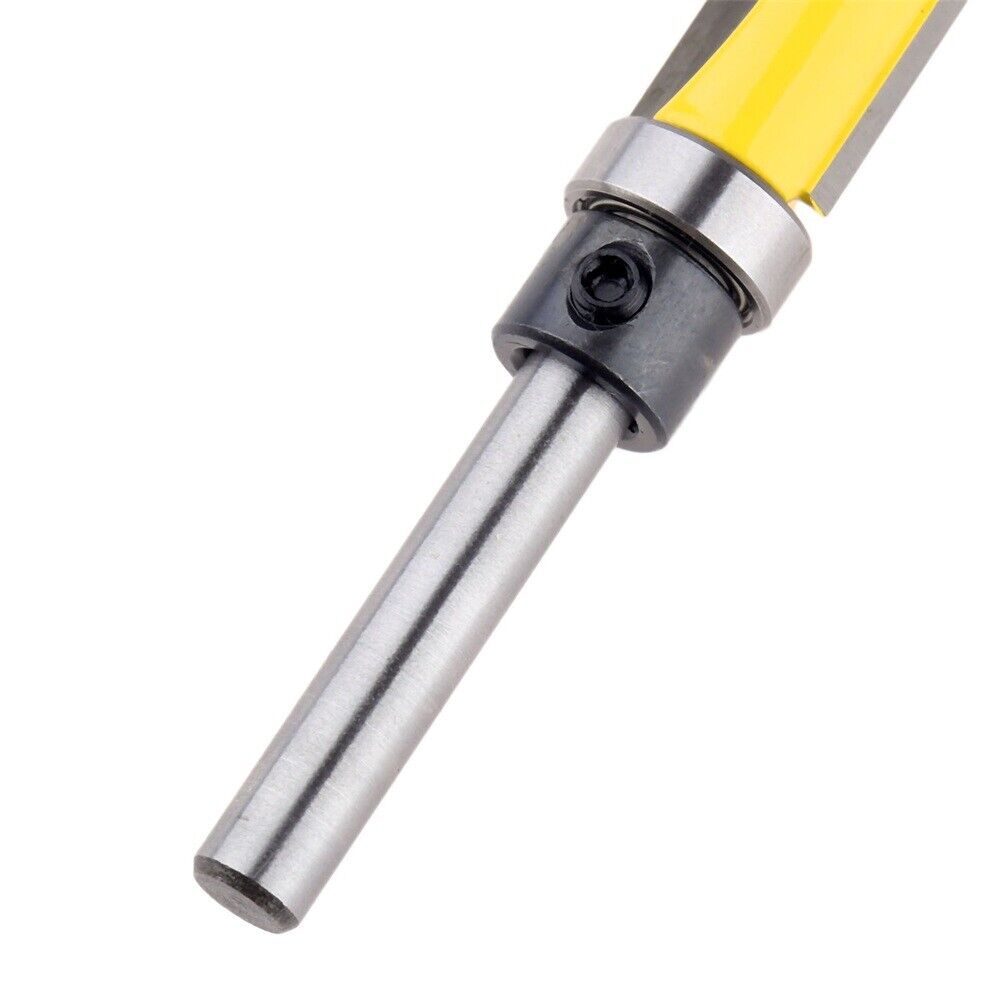 1/4Shank Double Flute Sealed Bearing Bit Straight Router Bit Diy For Solid Wood