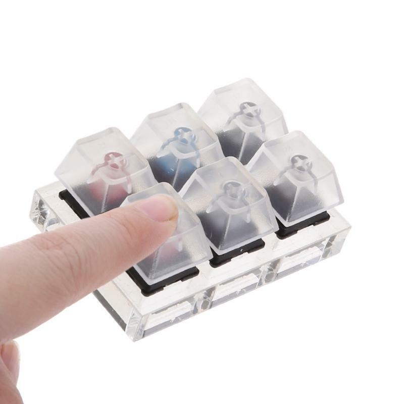 Mechanical Keyboard Clear Keycaps 6 Key Caps Swit6X Tester Kit  For Cherry MX