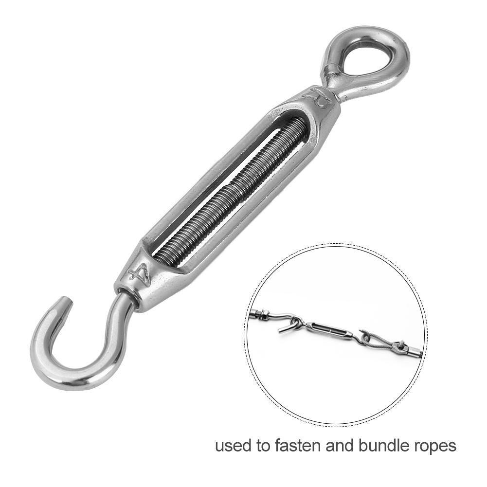 Stainless Steel Turn Buckle Wire Rope Tensioner Hardware Accessories (M5)