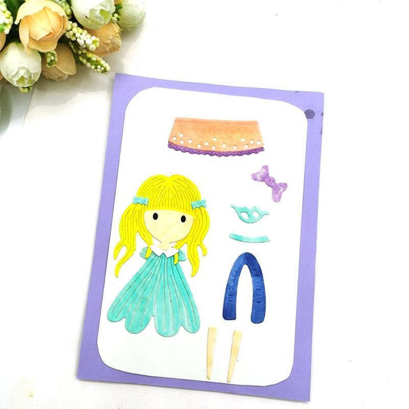 Beautiful Girl Metal Cutting Dies Stencil Scrapbooking DIY Album Stamp Paper