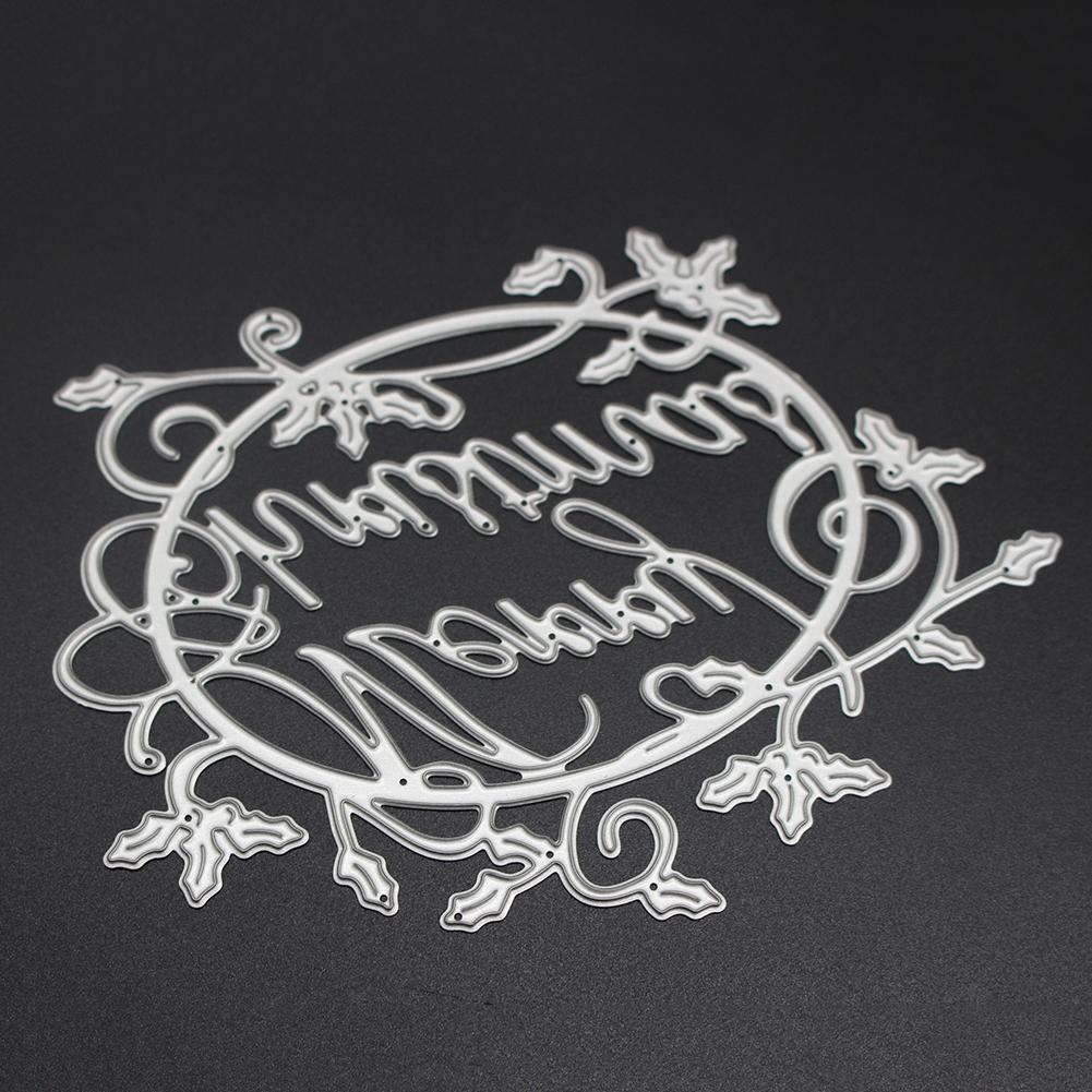 Christmas Words Cutting Die Stencil Scrapbooking Card Template DIY Craft