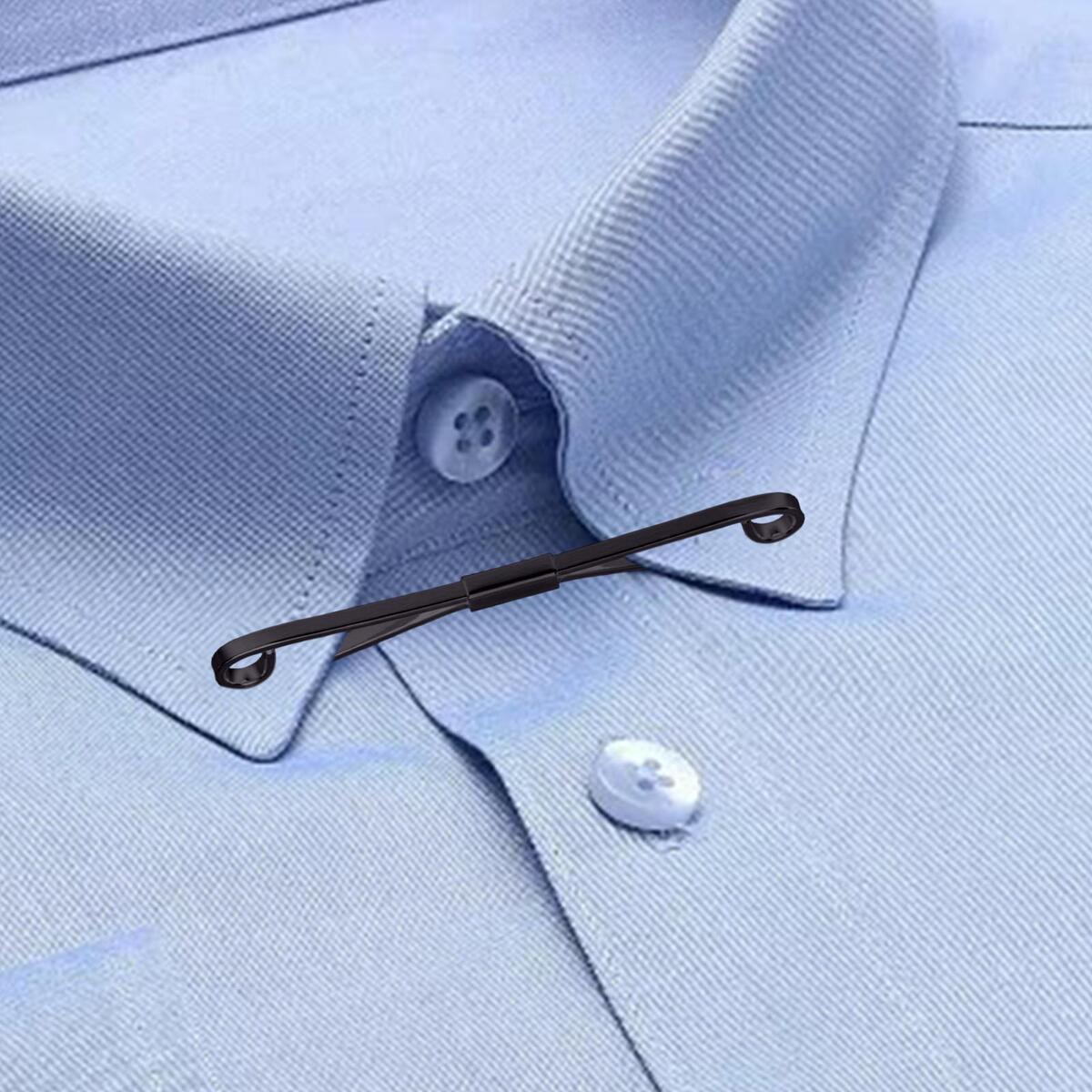 Formal Tie Collar Bar Pin, Necktie Pinch Cravat Clasps Shirt Collar Clip for