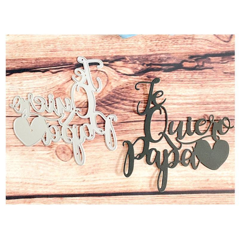 Metal Cutting Dies Steel Letter Stencils Album Card Decor for Kids DIY Art Craft