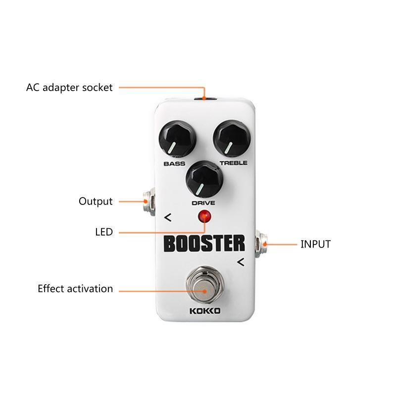 True Bypass KOKKO Electric Guitar Effect Pedal Full Metal Shell (BOOSTER)