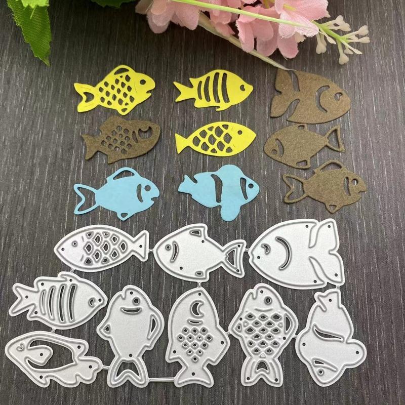 Cartoon Fish Metal Cutting Dies Stencil DIY Scrapbook Album Paper Card Template