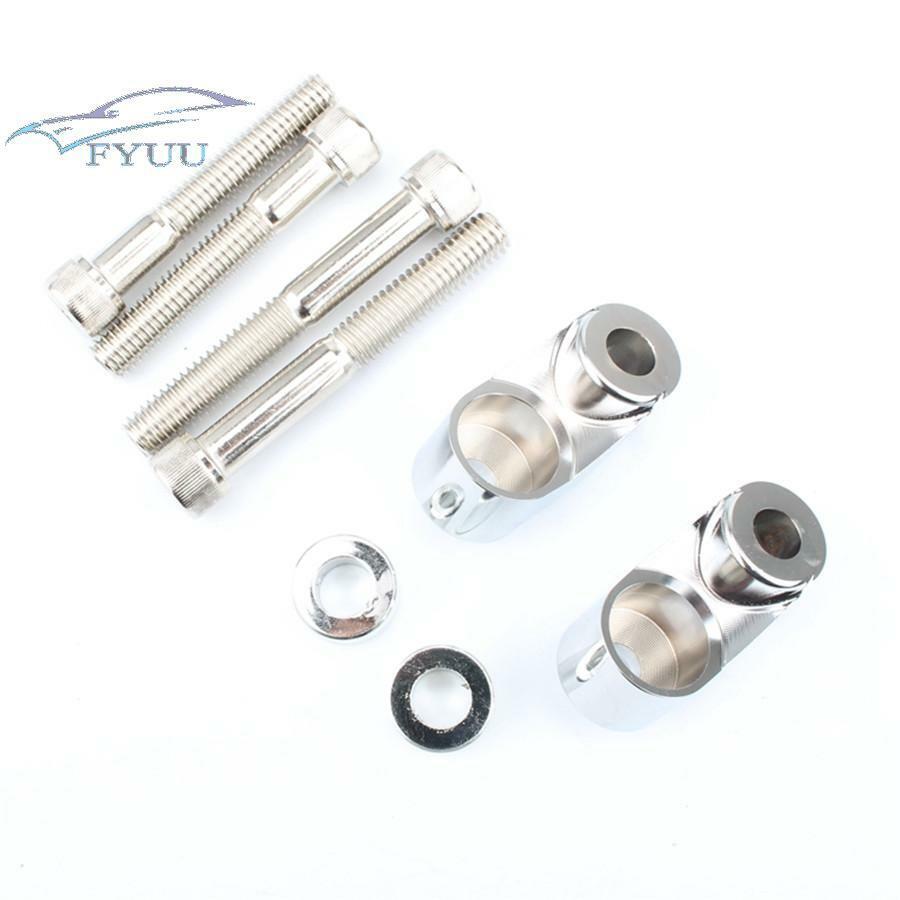 8pcs/set Chrome 39mm 49mm Front Turn Signal Relocation Kit For Sportster FXR FXD
