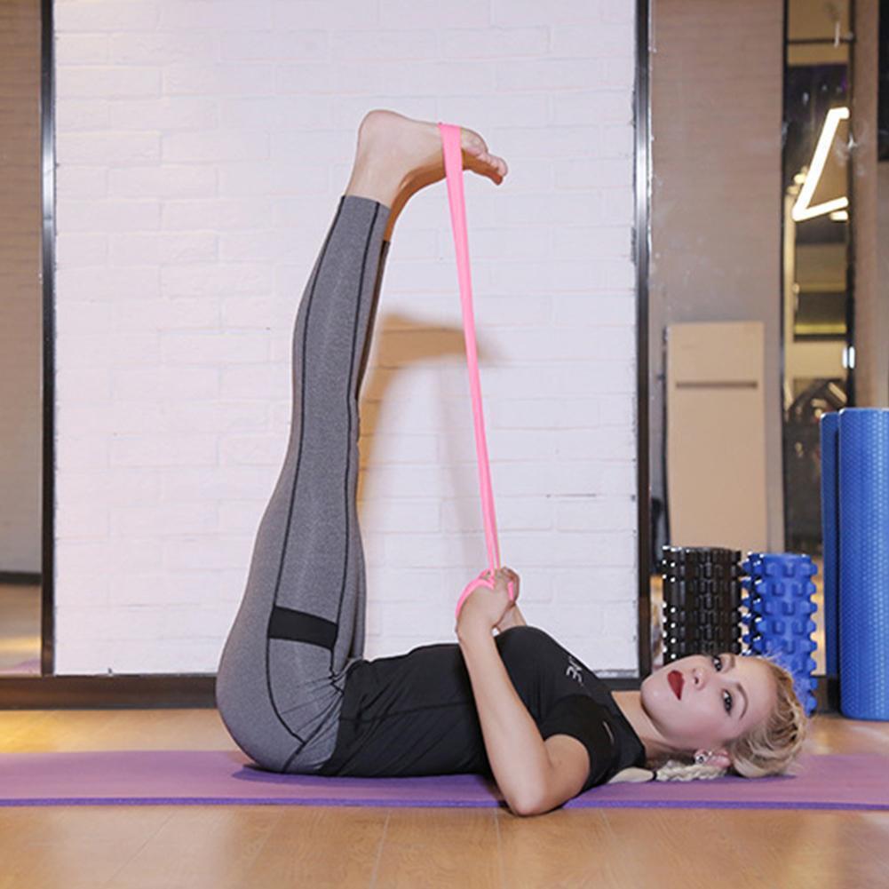 Elastic Yoga Resistance Bands Stretch Fitness Equipment Pull Rope (Pink)