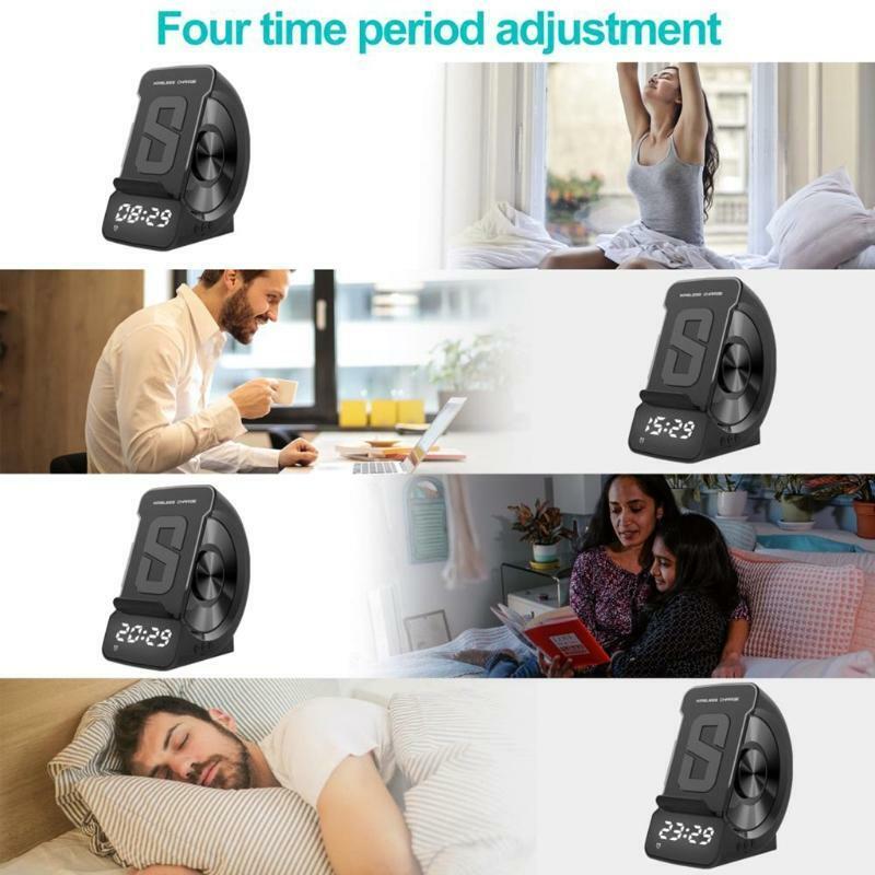 Wireless Alarm Clock Three-in-one Multifunctional Design Usb Charging for Phone