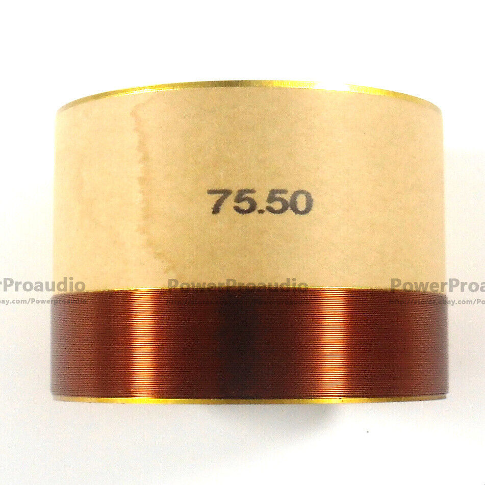 2pcs (1pair) 75.5mm White aluminum Bass voice coil Pure copper Round wire 8ohm