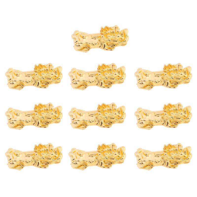 10 Pieces Lucky Pi Yao Charms Attract Wealth and Good Luck Pi Xiu Beads Pendant