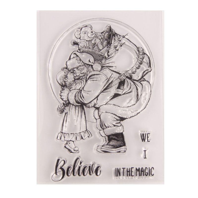 Santa Claus Girl Silicone Clear Seal Stamp DIY Scrapbooking Embossing Photo Card