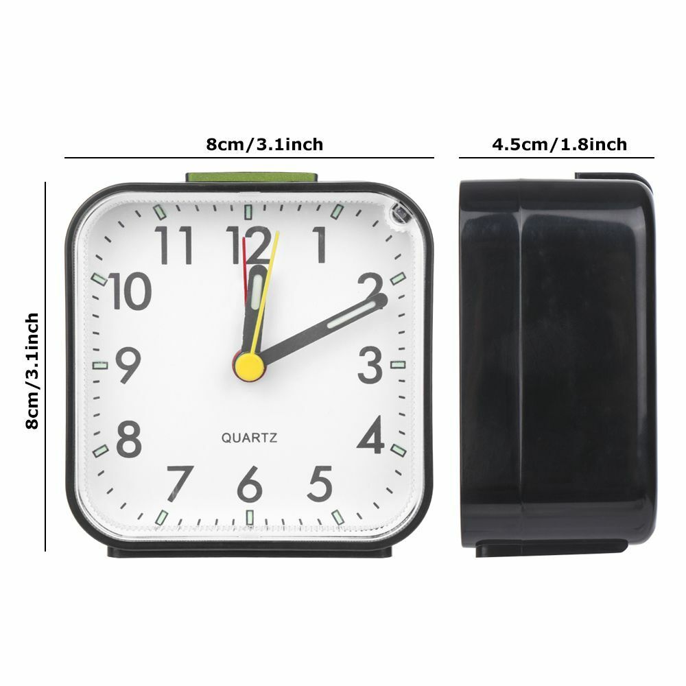 Tick Quartz Battery Operated Alarm Clock Home Decor Number Clock Bedside Clocks