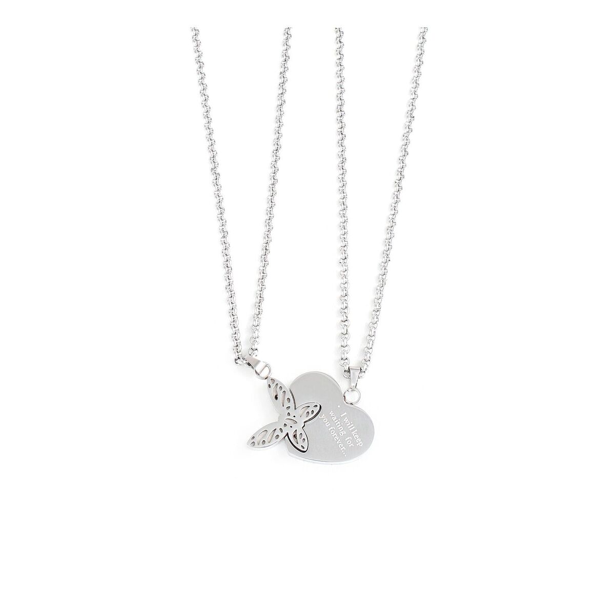 Day Heart Choker Couple Necklace Lovers Decoration Heart Drop Pendant